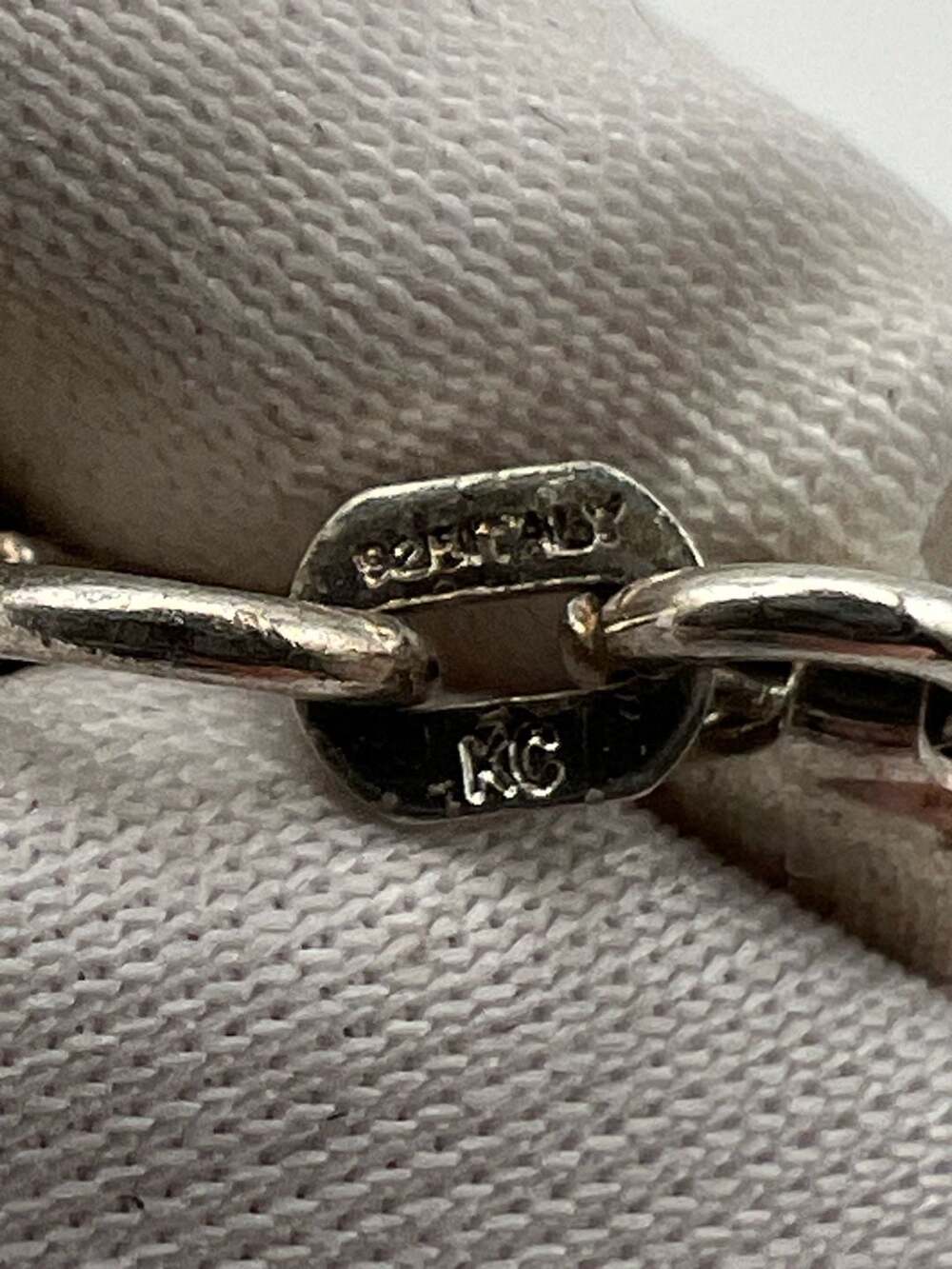 KC Italy 925 Sterling Silver Beaded Mesh Bracelet 7 Inch - Picture 7 of 11